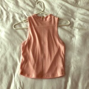 Pink Zip Crop Top